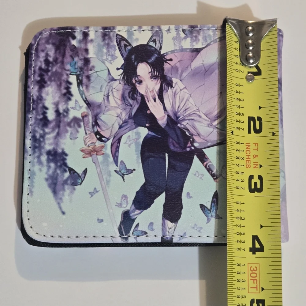 Anime Demon Slayer Shinobu Kocho Wallet with Purple and Blue Design